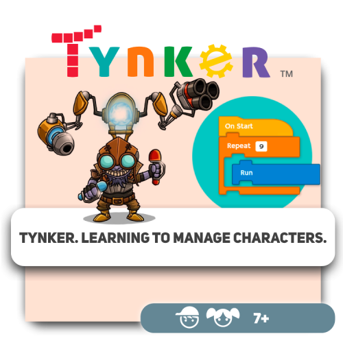 Tynker. Learning to manage characters. 